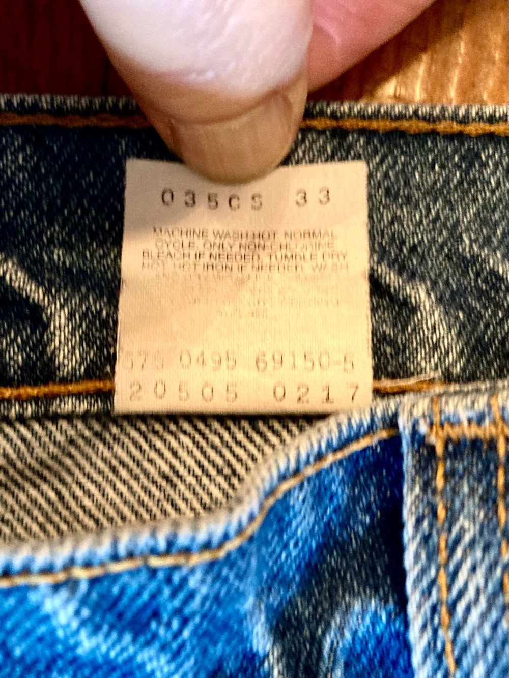 Vintage 1996 Levi's 505 Orange Tab Reg Fit Straight Leg Jeans USA Made 36 x 36 - Picture 13 of 13